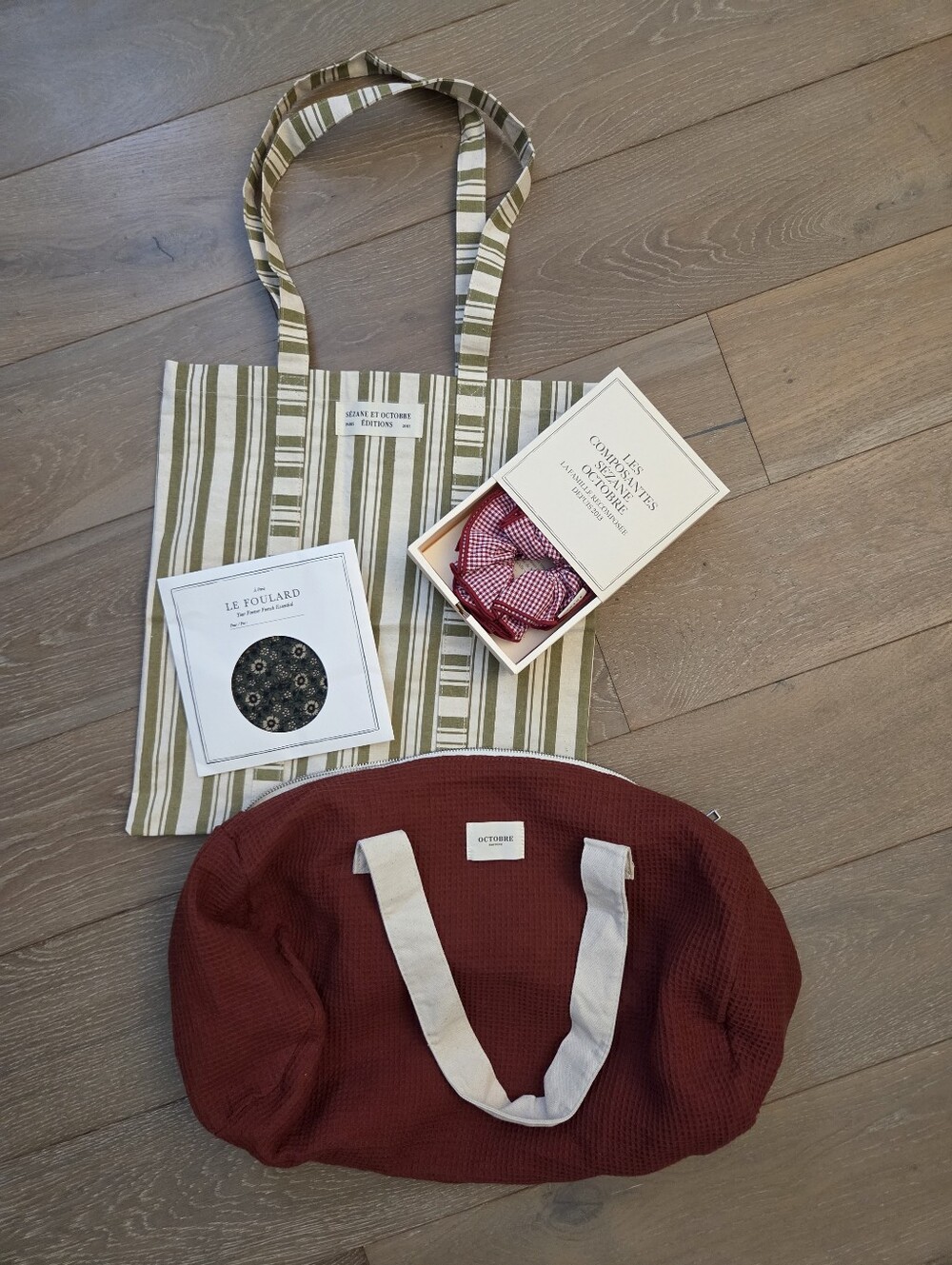 Sézane Tote Scarf Duffle Bundle Set - Brand New